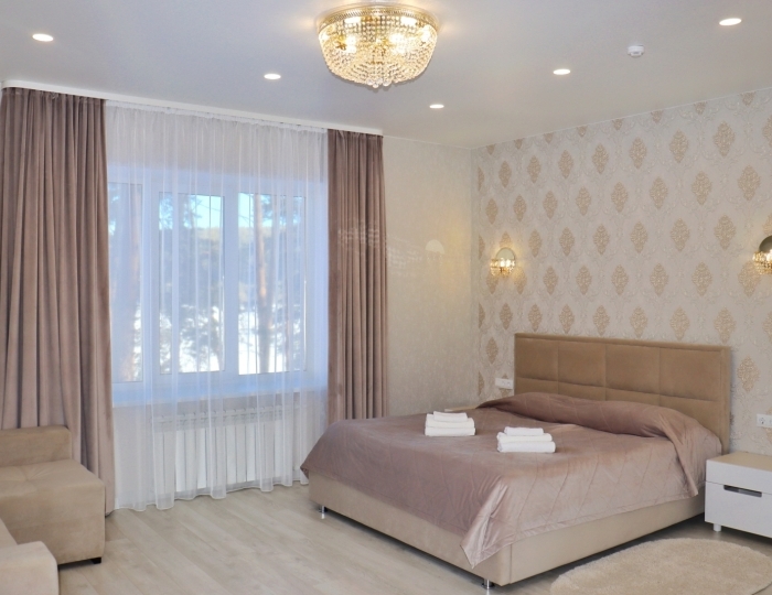 Коттедж Коттедж №1 Люкс №2 1-местный 1 этаж без балкона - Санаторий «Карагай» Большеустьикинское