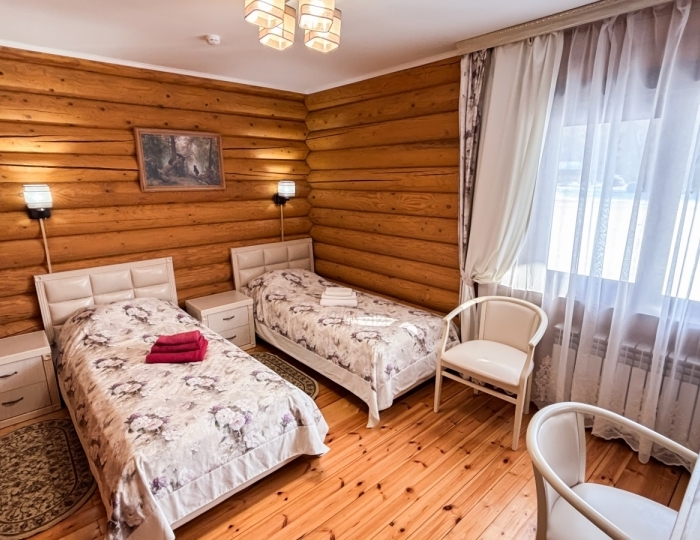 Коттедж Коттедж №4,5 Стандарт №3,8 2-местный без балкона 1 этаж - Санаторий «Карагай» Большеустьикинское